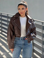 Faux Leather Moto Jacket