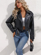 Faux Leather Moto Jacket