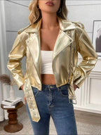 Faux Leather Moto Jacket
