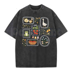 Women's Vintage Acid Wash T-Shirt – Retro Oversized Mineral Faded Tee, Premium Lightweight Cotton Distressed Streetwear Top