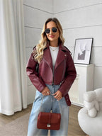 Faux Leather Moto Jacket