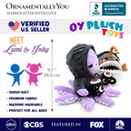 Lumi Anglerfish and Inky Octopus Plush Set, 9.7" Deep Sea Stuffed Animal Friends with Cocoa Mugs