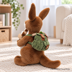 Roo & Joey Kangaroo Plushie, Adorable 14" Kangaroo with Baby Joey Stuffed Animal and Adventure Backpack