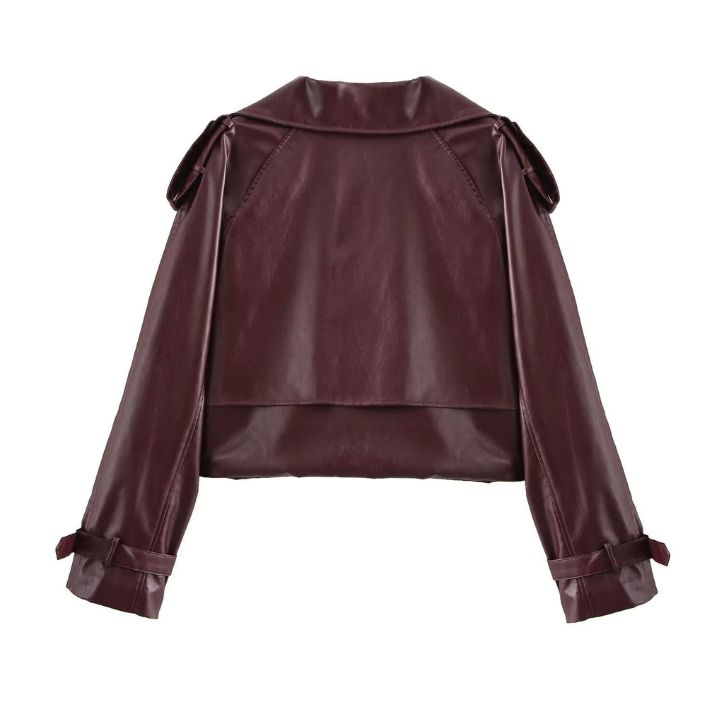 Women's Faux Leather Moto Jacket