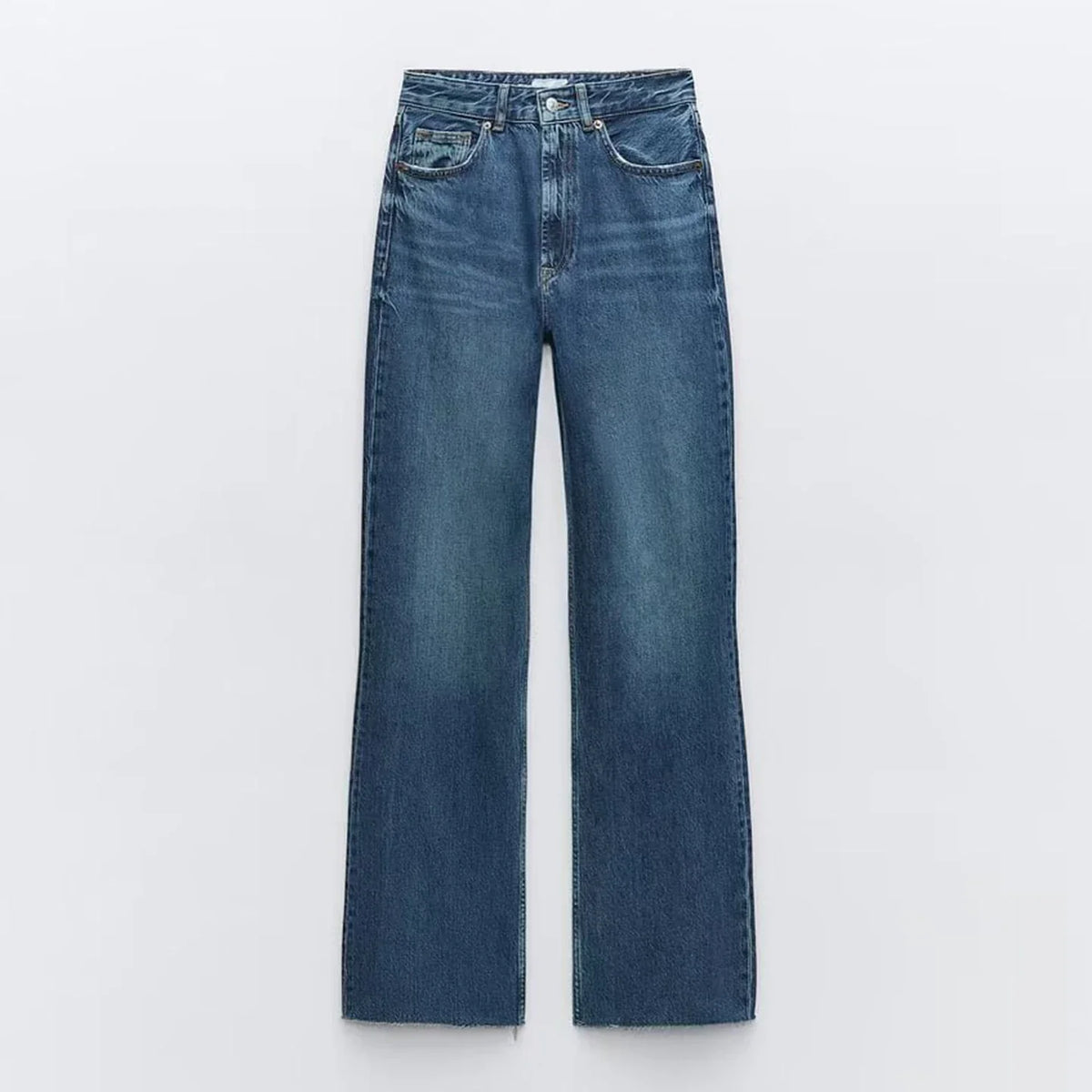 Women's High Waist Wide Leg Denim Pants