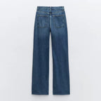 Women's High Waist Wide Leg Denim Pants