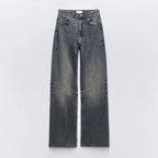 Women's High Waist Wide Leg Denim Pants