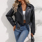 Faux Leather Moto Jacket