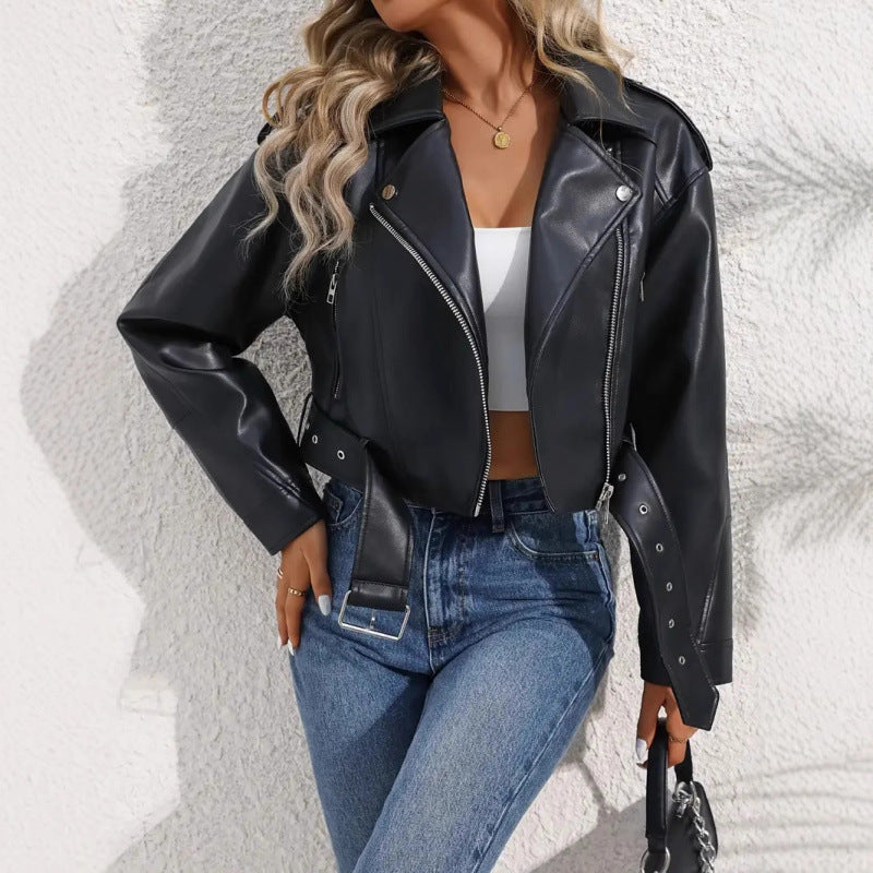 Faux Leather Moto Jacket