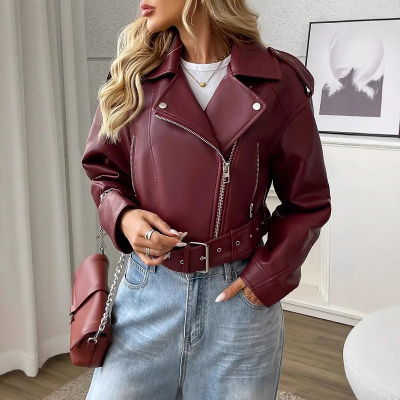 Faux Leather Moto Jacket