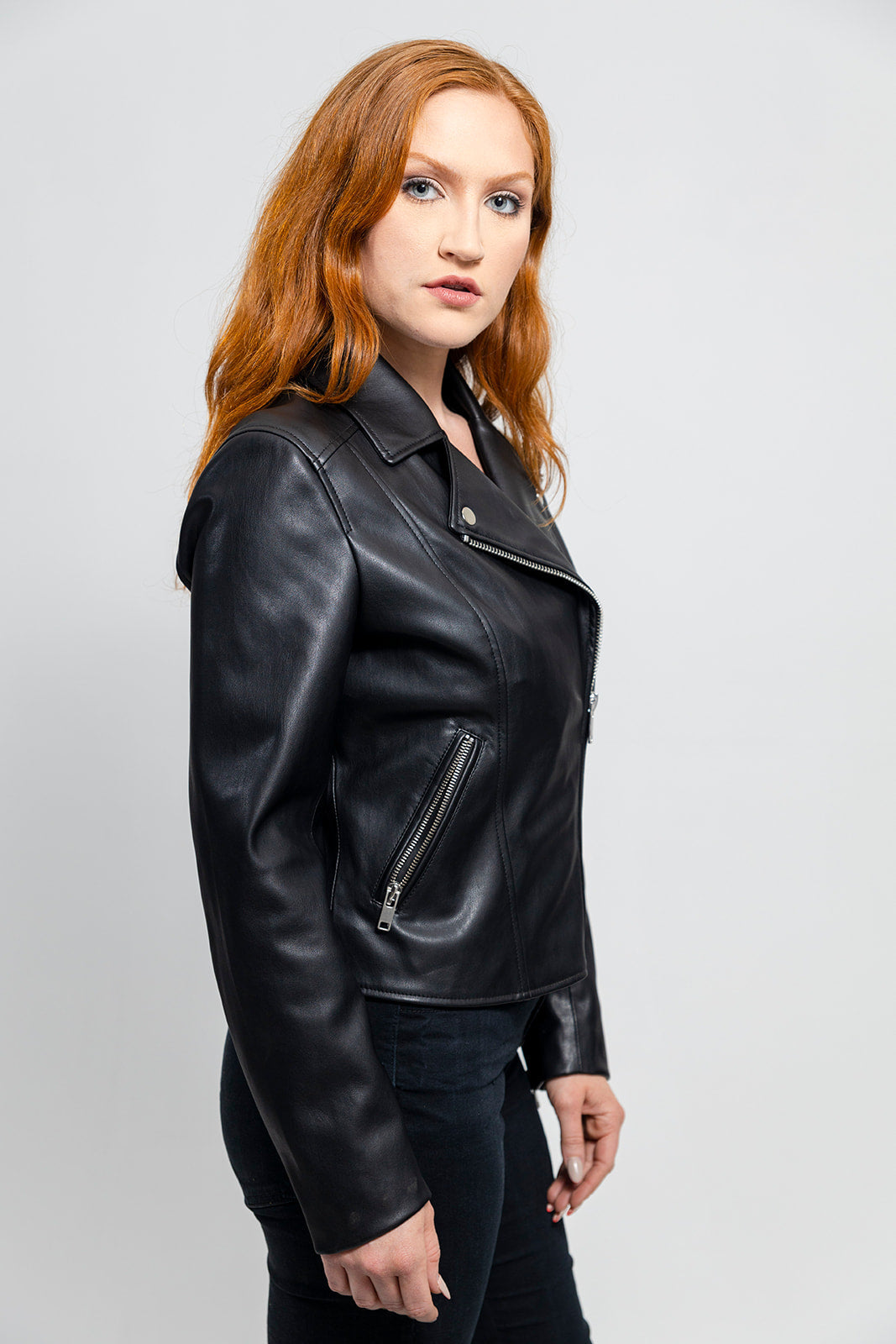 Demi Women's Faux Leather Moto Jacket