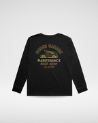 LONG SLEEVE DUDES GARAGE TEE - BLACK