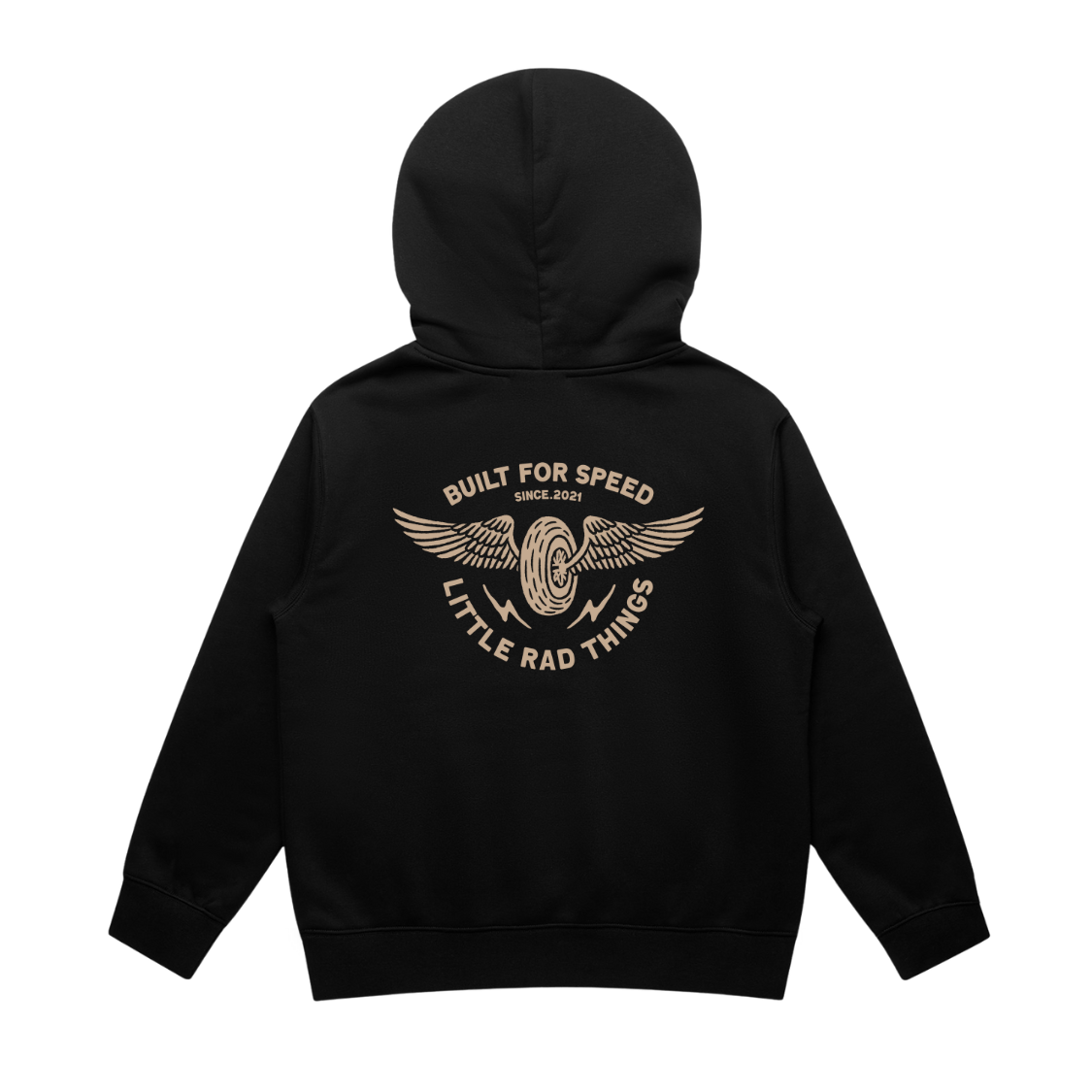 THE WINGED MECHANIC HOODIE - RECYCLED BLACK